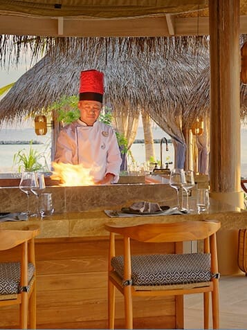 Talented Chef at Nautilus Maldives Ocaso Restaurant