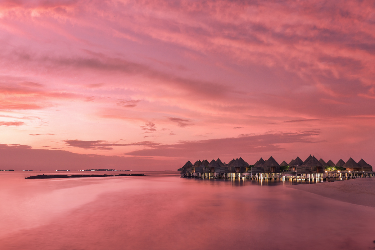 The Nautilus Maldives at sunset